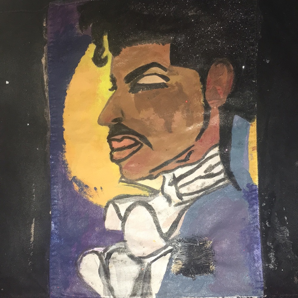 I made a custom painted prince jacket.